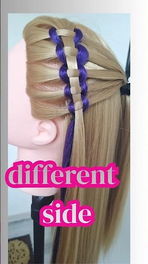 hair braid with thread and synthetic hair #hairstyle #diyhairstyle