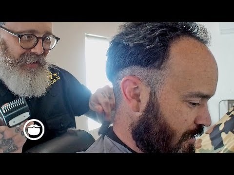 Awesome Haircut for High Hairline with Beard Trim | Beardbrand Studio