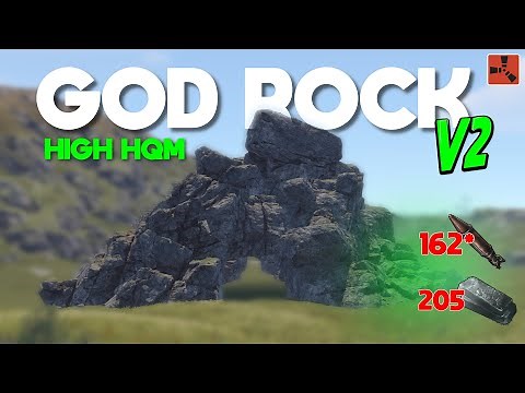RUST - GOD ROCK Bunker Base V2 (High HQM) 160+ Rockets