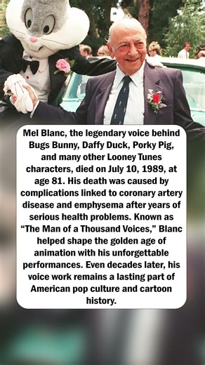 Mel Blanc Died from Heart Disease and Emphysema at 81