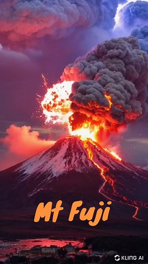 "Mt Fuji erupting" #volcano #volcanoeruption #video #ai