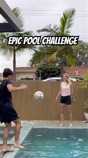 EPIC POOL CHALLENGE ⚽️🤩😱 #create #instagram #challenge #epic