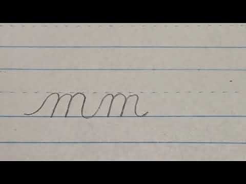 How to connect cursive "m"