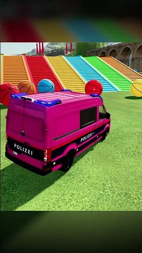 TRANSPORTING AND PARKING POLICE CARS, AUDI, JEEP, DACIA, FORD, COLORFUL VEHICLES ON MAN TRUCKS. FS22