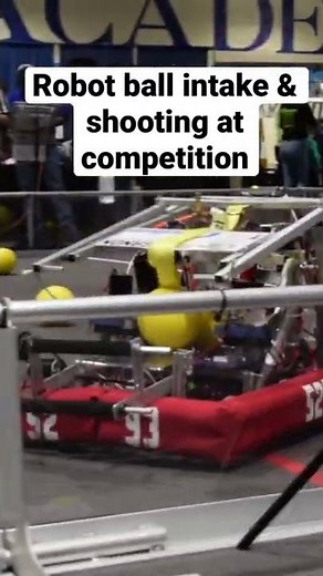 Robot ball intake & shooting at competition #frc #firstroboticscompetition #firstrobotics