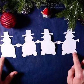 Elegant Snowman Paper Chain | Easy Winter & Christmas Home Decor DIY