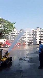 The firefighting robot designed for the toughest conditions.A special fire-fighting robot can fight fire at dangerous areas. . . #mumbai #firebrigade | Indian Fire Service