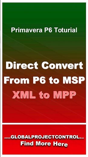 🔴 How to DIRECTLY Convert the Primavera P6 XER file to Microsoft Project MPP File? #p6 #planning