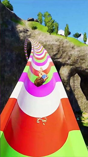 This Slide Vanishes Into A Fire Pit 🔥🕳️ (Planet Coaster 2)