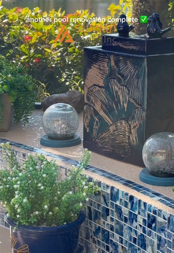 Love the little turtles in this pool renovation! 😊🐢💙 #summitpoolsinc #summitpoolsnaples #poolrenovation #poolreno