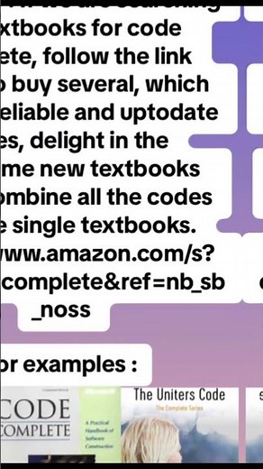 Textbooks for Code Complete