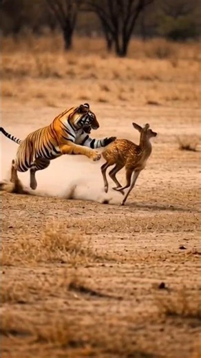 Tiger Chase at Full Speed | Deer Escapes After a Split-Second Near Catch