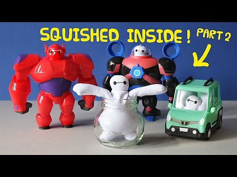 Squeezing BAYMAX into tiny spaces // Disney Big Hero 6 The Series Toy Review