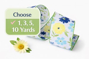 Spring Floral Wired Ribbon – 2.5” Wide • Sold by the Yard (1, 3, 5, 10 Yards) • Craft Ribbon for Wreaths, Bows, Easter & DIY Decor - Etsy