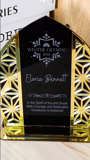 From Idea to Laser Masterpiece: Custom Trophies for Champions! #laserengraving #acrylic #olympics