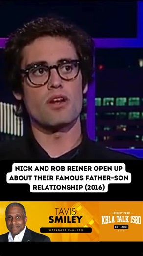 KBLA Talk 1580 on Instagram: "What’s it really like growing up the son of a Hollywood legend? In 2016, Nick and Rob Reiner opened up about their father-son relationship on the Tavis Smiley Show. Watch the full interview on YouTube— link in bio 🎥 🎙️Follow Tavis Smiley @therealtavissmiley 🎙️Tune in to the Tavis Smiley Show via the KBLA app 🎙️ Weekdays M-T 9am-12pm PST Download the KBLA app 🔗 Link in our bio #RobReiner #NickReiner #Culture #EntertainmentNews #Film #Filmmaker #Addiction #Addict