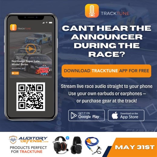 Download Track Tune and use it for Free Next Weekend at the Track and you can follow the announcers along! | Wenatchee Valley Super-Oval