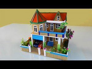 How To Make a Beautiful Mansion House from Cardboard - REAL Working Dollhouse