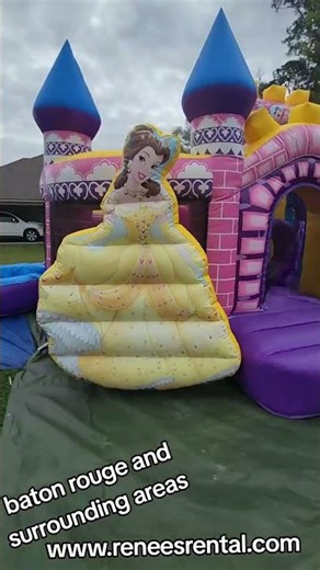 Princess Castle Bounce House WET Combo Rental Baton Rouge | Renee's Rental
