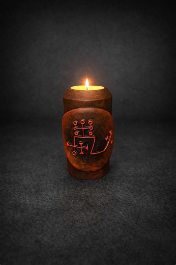 Goetia Dantalion Sigil Lesser Key Solomon Candlestick - Etsy Ireland
