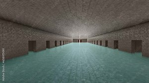 trapped in the labyrinth liminal space 3d render