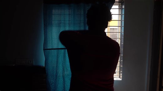 Man, Window, Silhouette. Free Stock Video