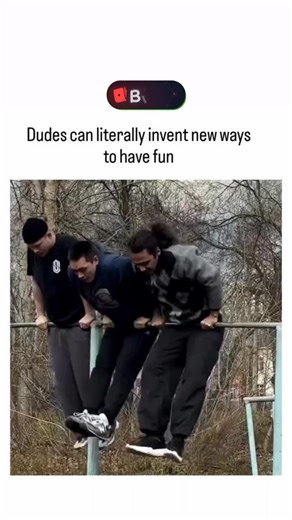 Know in Minutes on Instagram: "The post showcases a 13-second video of four young men executing a synchronised acrobatic sequence on parallel bars in a park, involving flips, handstands, and mid-air handoffs, demonstrating improvised athleticism and group harmony. Shared by @DudespostingWs , a popular account for wholesome yet ironic male antics, the clip amassed 46,000 likes and 1.5 million views in under 24 hours, reflecting its resonance with audiences seeking light-hearted escapism. Viewer r