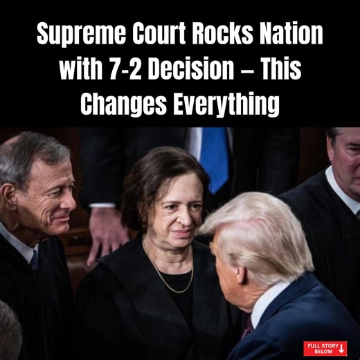  Supreme Court SHOCKS Nation with 7-2 Ruling — Everything Just Changed! Details in comment https://liy.feji.io/blog/liberal-supreme-court-justice-sides-with-trump-administration-in-key-case | America Breaking Point | Facebook