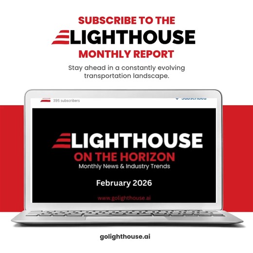 Stay ahead in a constantly evolving transportation landscape. 🚦 Lighthouse Transportation’s monthly report delivers timely insights, industry trends, and expert analysis, straight to your inbox. If you rely on smart data and informed decisions, this is a must-read. 👉 Subscribe today and let Lighthouse guide the way. | Lighthouse Transportation Services, LLC