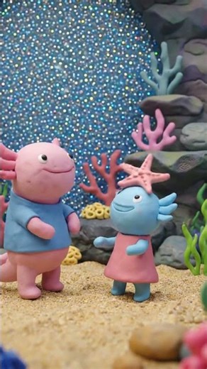 Axolotl Bubble & Starfish Fun! 🫧🌟 | Relaxing Animation for Babies
