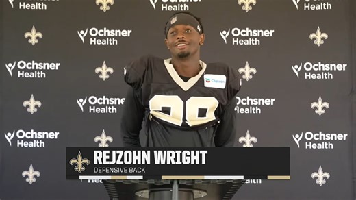 Rejzohn Wright on preseason opportunities, Joe Woods | Saints Training Camp 2024