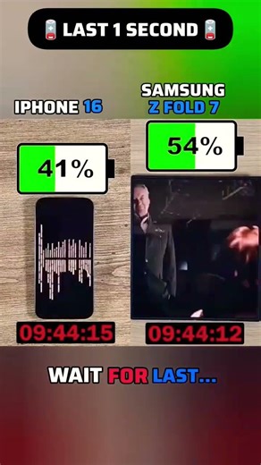 🪫😳 iPHONE 16 vs SAMSUNG Z FOLD 7 BATTERY TEST!! 😳🪫