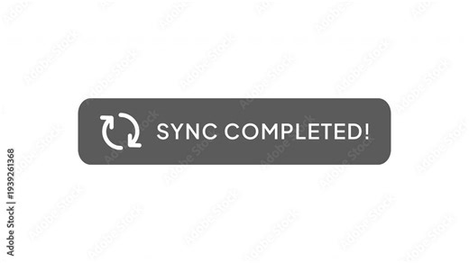 Sync Completed Notification | Data Synchronization, Cloud Backup and File Transfer Success Animation