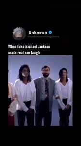 Famous moment when a fake Michael Jackson made the real Michael Jackson laugh happened during a performance by the comedian Eddie Murphy. Follow us @unknownthingshere for more #unknownthingshere #michaeljackson | Unknownthingshere
