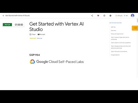 Qwiklabs | Get Started with Vertex AI Studio [GSP1154]