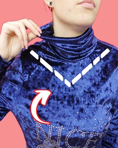 39K views · 1.3K reactions | How to make a high collar turtleneck turtleneck into a V-neckline | MomCut - Deutschland | Facebook