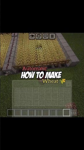 How to Build a 1-Click Automatic Wheat Farm 🌾#minecraft