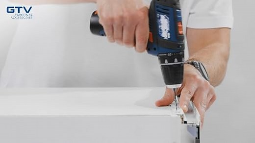 GTV Schubladensystem AXIS PRO - Schubkastengarnitur mit Vollauszug und Soft-Close - Länge 550 mm - Höhe 200 mm - Farbe Weiß