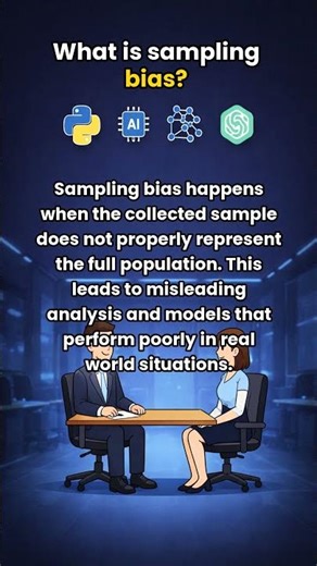 What is sampling bias?? | DS Interview Question Explained #Shorts