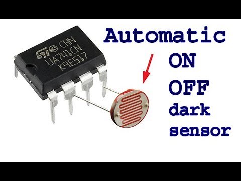 How to make a DARK Sensor using UA741 ic,easy light sensor
