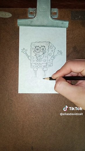 Dibuja a Bob Esponja fácil con lápiz: Tutorial paso a paso