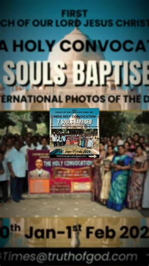Seven souls went down in water in the name of Jesus Christ during the India 🇮🇳 Holy Convocation . The TOG is for the whole world! 🌎 One Lord. One faith. One baptism. Let us keep those who were baptized in prayer. 🙏🏾 #TOGTimes #GinoJennings #Holiness #International #HolyConvocation