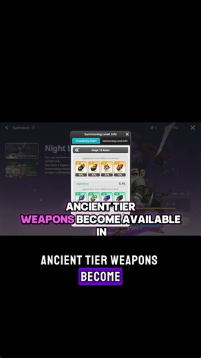 Unlock Ancient Weapons! How Summoning Levels