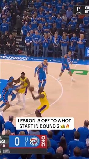 LeBron is feeling it early 👑
