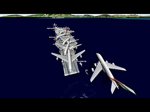 Multiplayer Chaos On Aircraft Carrier - GeoFS NEW Update