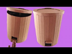 How to make trash bin from cardboard |very easy|DIY cardboard craft