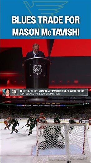 DRAFT-DAY TRADE: McTavish to the Blues! 🚨
