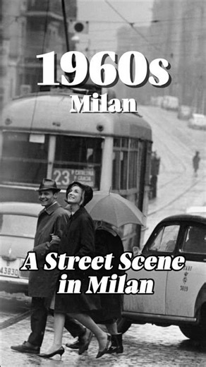 A Street Scene in Milan — 1960s