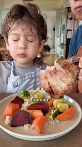 413K views · 22K reactions | Levi makes grilled maple butter pork chops with quinoa, cucumber salad, carrots and beets. It was Levi's first time ever grilling. He did a great job but didn't realize how hot it would be. He loved the pork chops and we munched down on a chop together. We'll definitely be doing more grilling soon | Cooking for Levi | Facebook