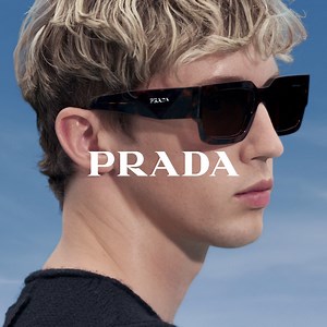 Step into the summer spirit through the bold lines and sophisticated frames of the new Prada Symbole sunglasses. | Prada